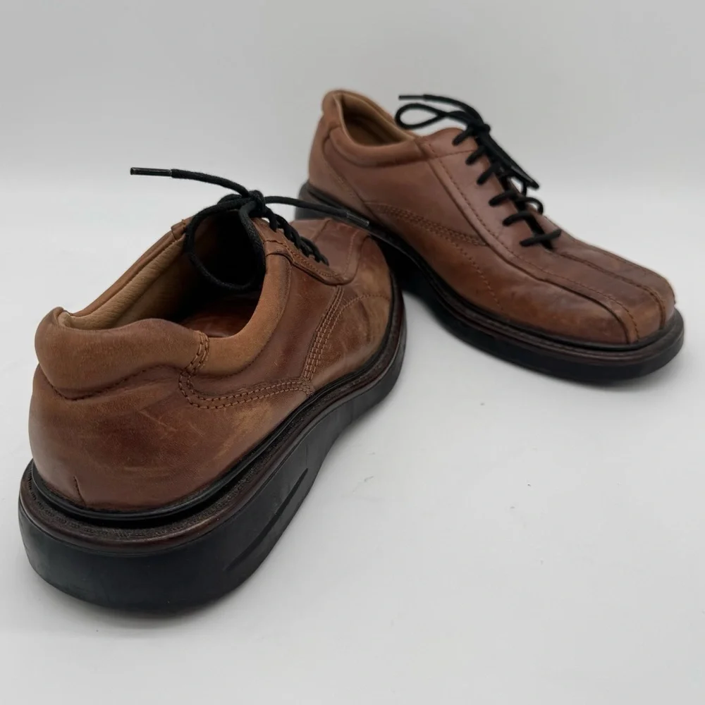 London Underground Maltese Brown Leather Lace Up Chunky Y2K Casual Shoe Size 9